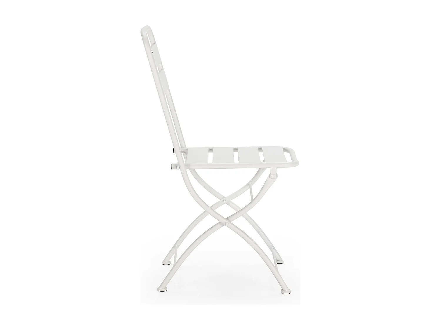 Pack de 2 chaises de jardin pliantes Perla en métal blanc