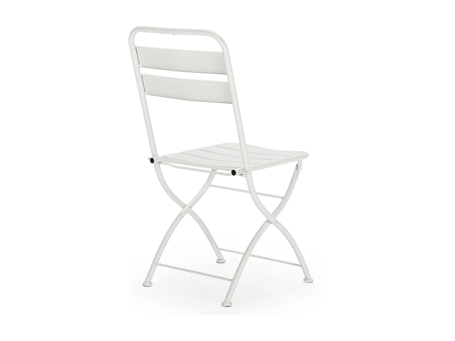 Pack de 2 chaises de jardin pliantes Perla en métal blanc