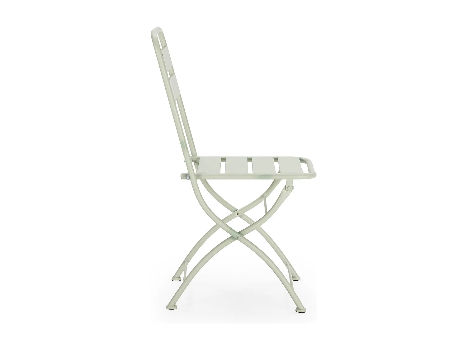 Set di 2 sedie da giardino pieghevoli Perla in metallo verde