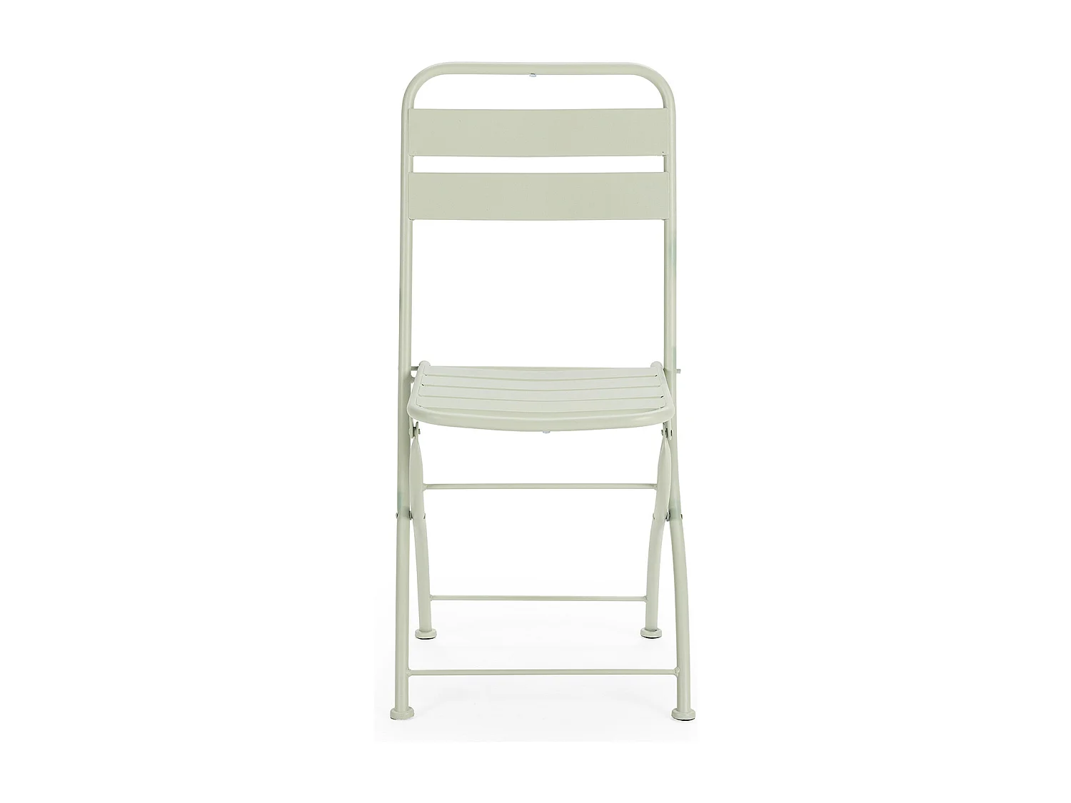 Set di 2 sedie da giardino pieghevoli Perla in metallo verde