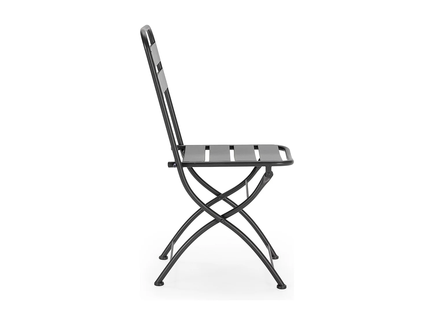 Pack de 2 chaises de jardin pliantes Perla en métal noir