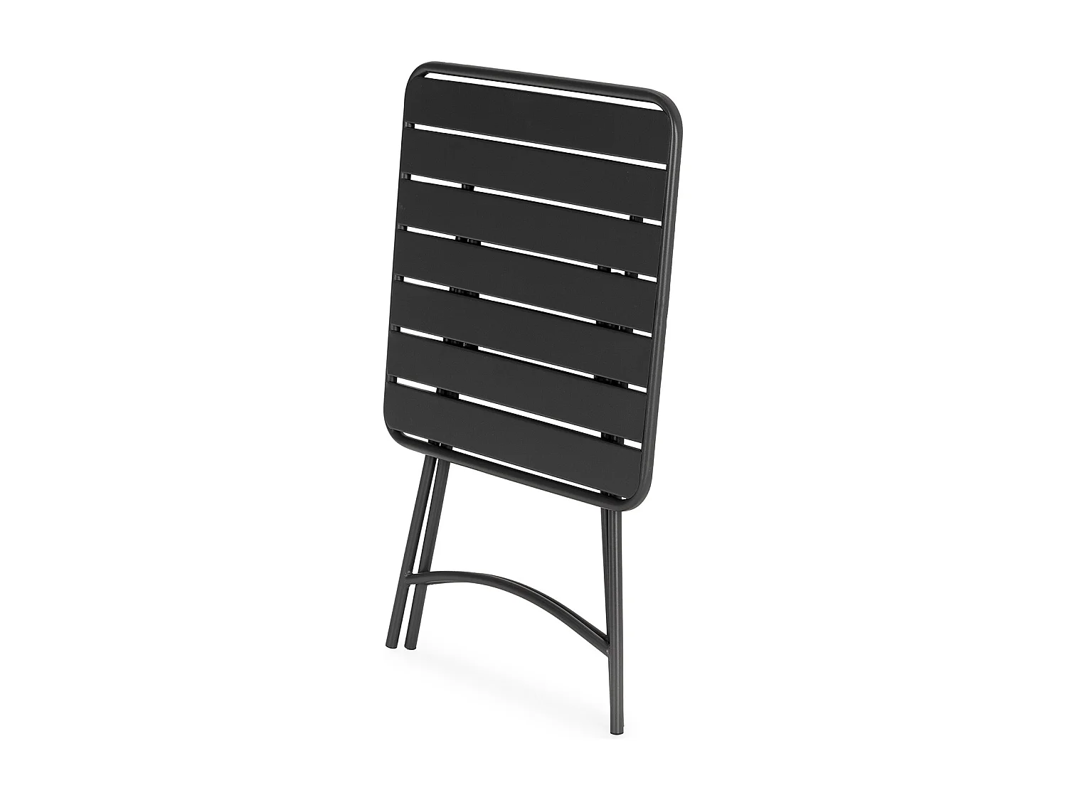 Set da bistrot da giardino nero 3 pezzi Perla, tavolo e 2 sedie