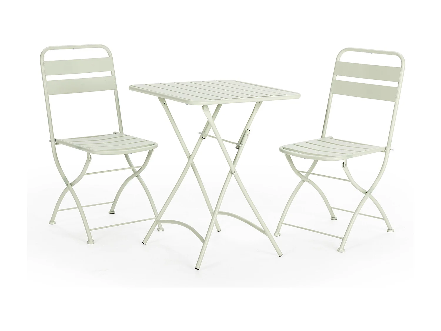 Set da bistrot da giardino 3 pezzi Perla verde, tavolo e 2 sedie