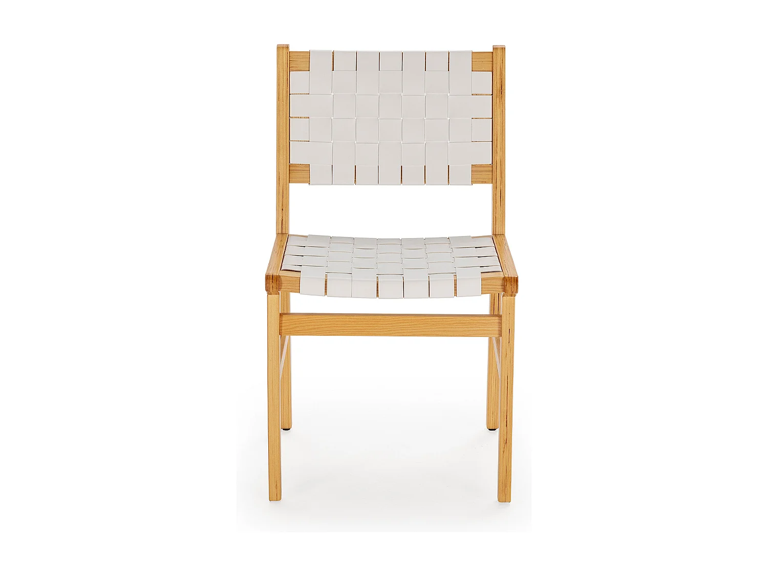 Set di 2 sedie Kurt Bianco con pelle riciclata