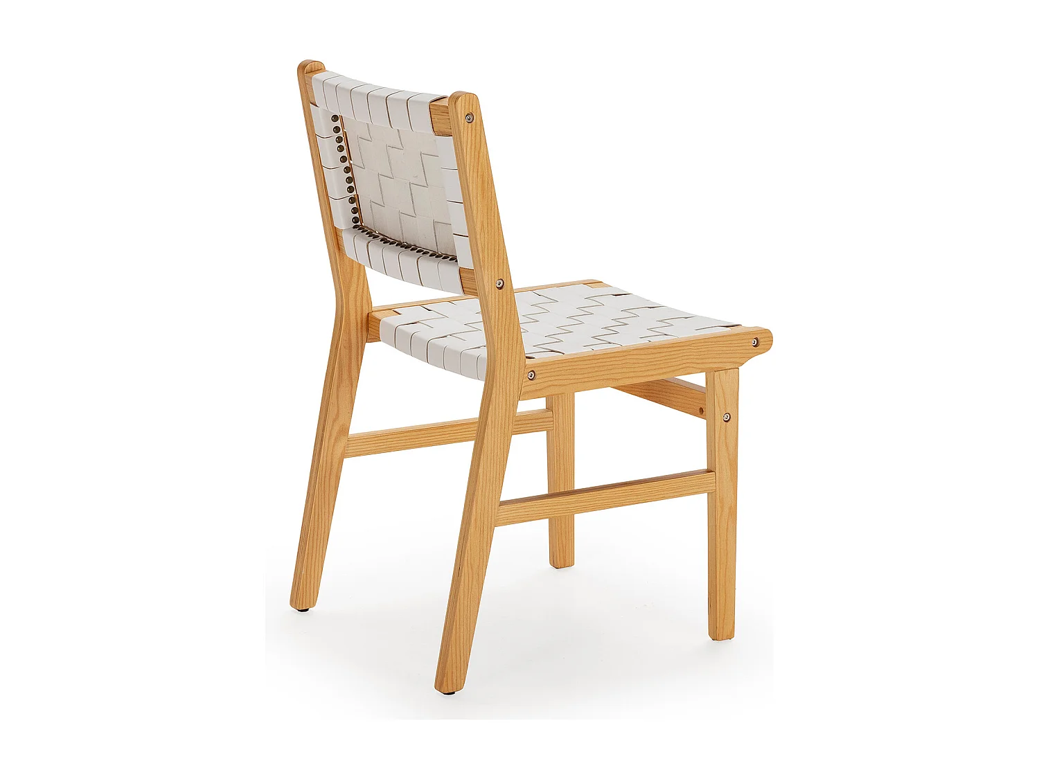 Set di 2 sedie Kurt Bianco con pelle riciclata