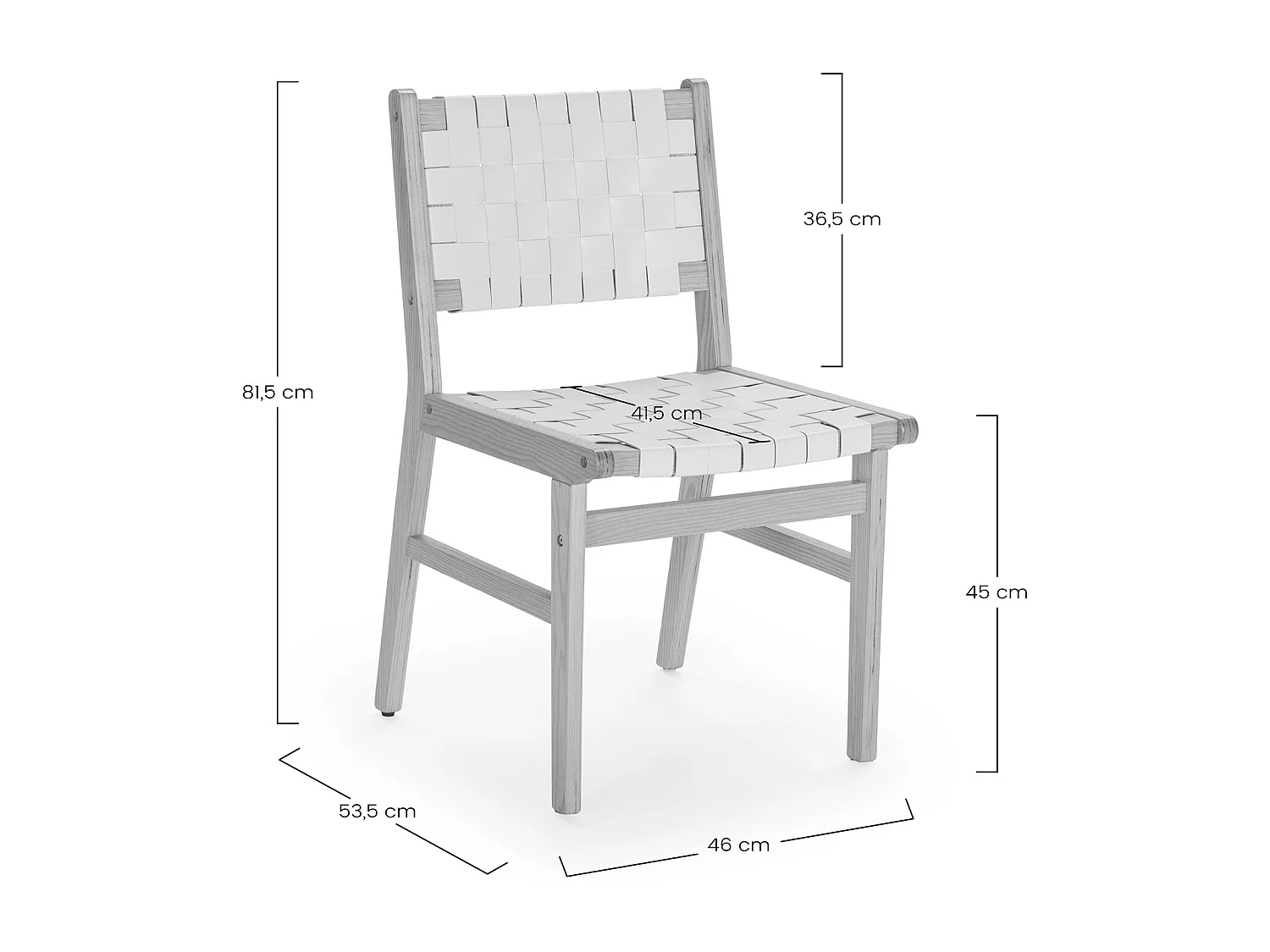 Set di 2 sedie Kurt Bianco con pelle riciclata