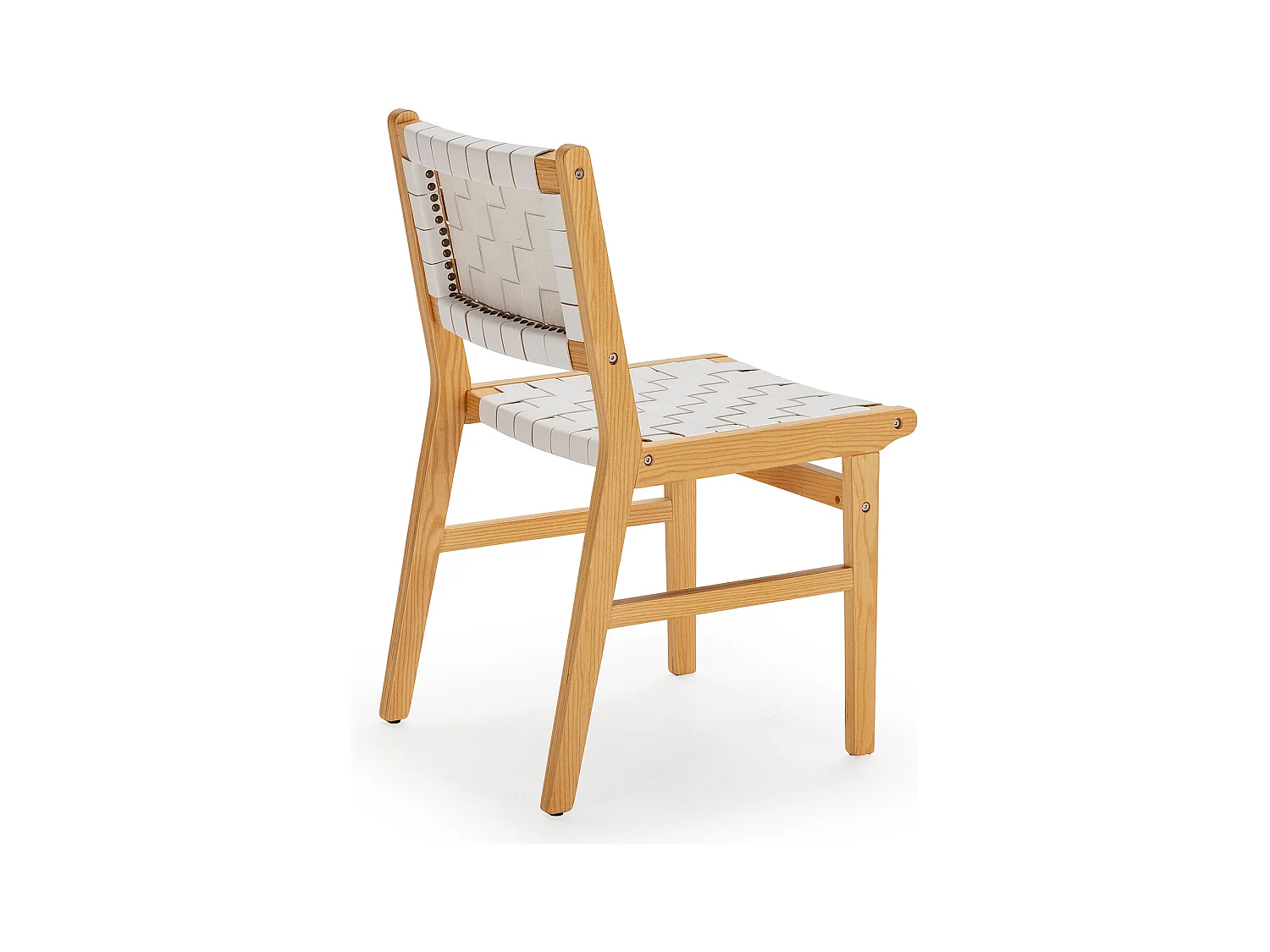 Stuhl-set 2 Kurt Weiß mit recyceltem Leder