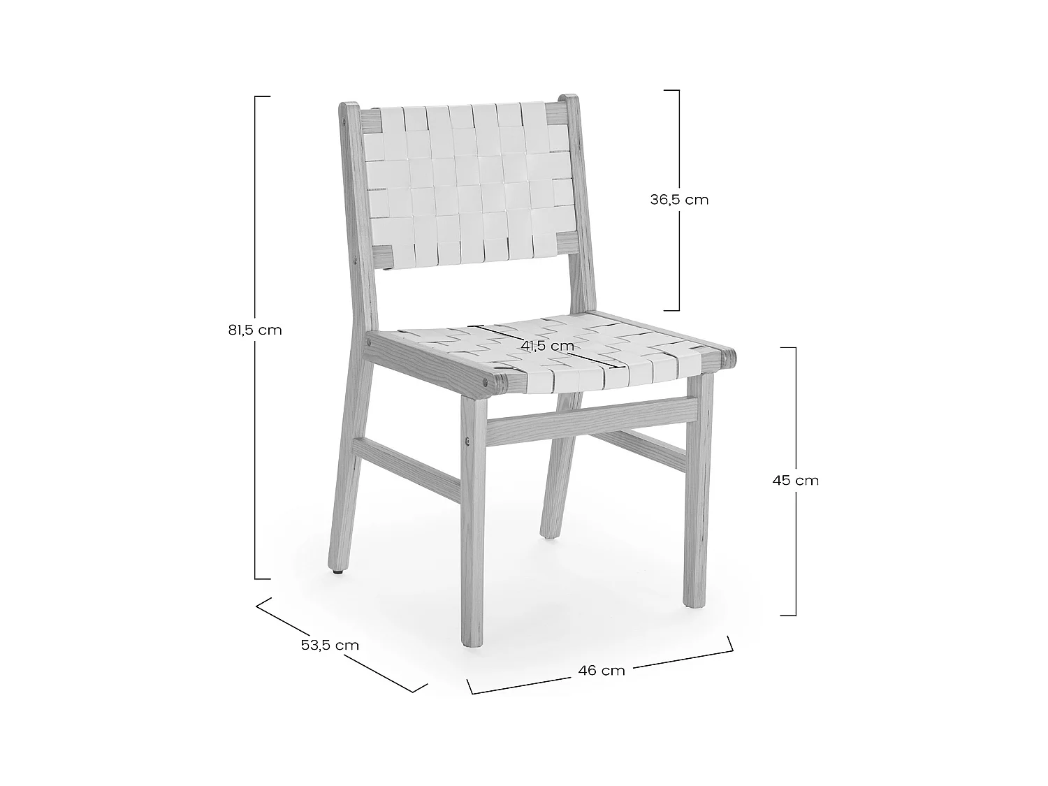 Stuhl-set 2 Kurt Weiß mit recyceltem Leder