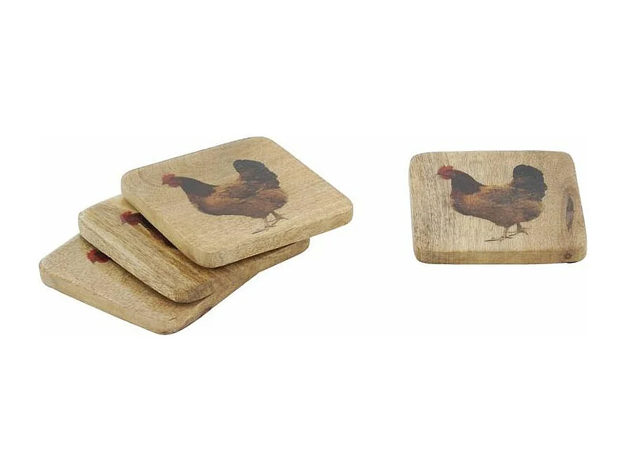 Dessous de verres en manguier Lot de 8