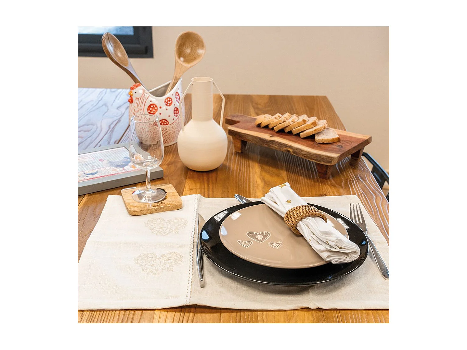 Dessous de verres en manguier Lot de 8