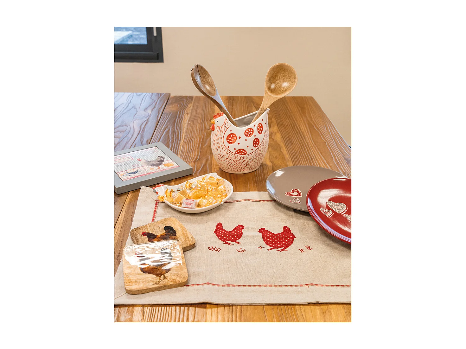 Dessous de verres en manguier Lot de 8