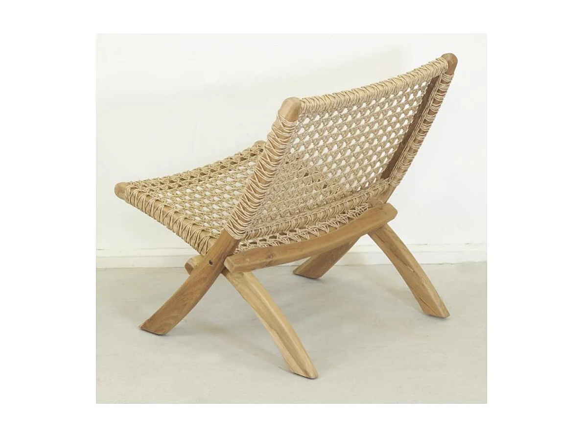 Fauteuil pliant en teck