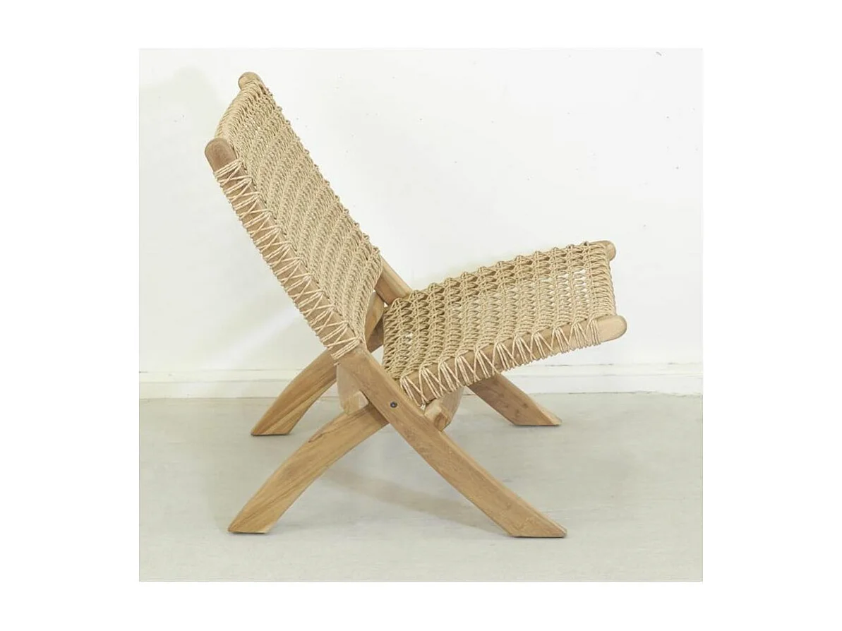 Fauteuil pliant en teck