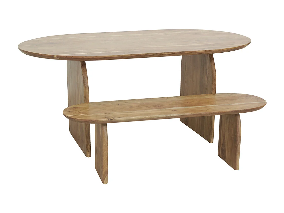 Table ovale en acacia