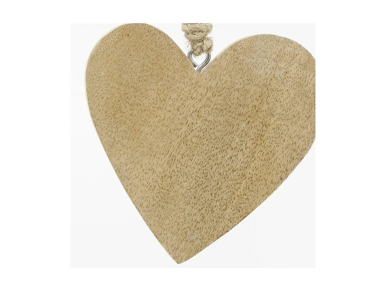 Suspensions de Noël en manguier naturel (lot de 3)