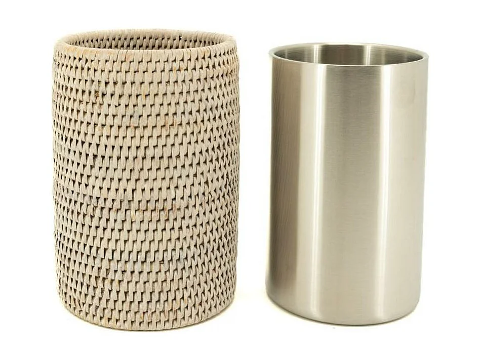 Rafraichisseur en rotin patiné