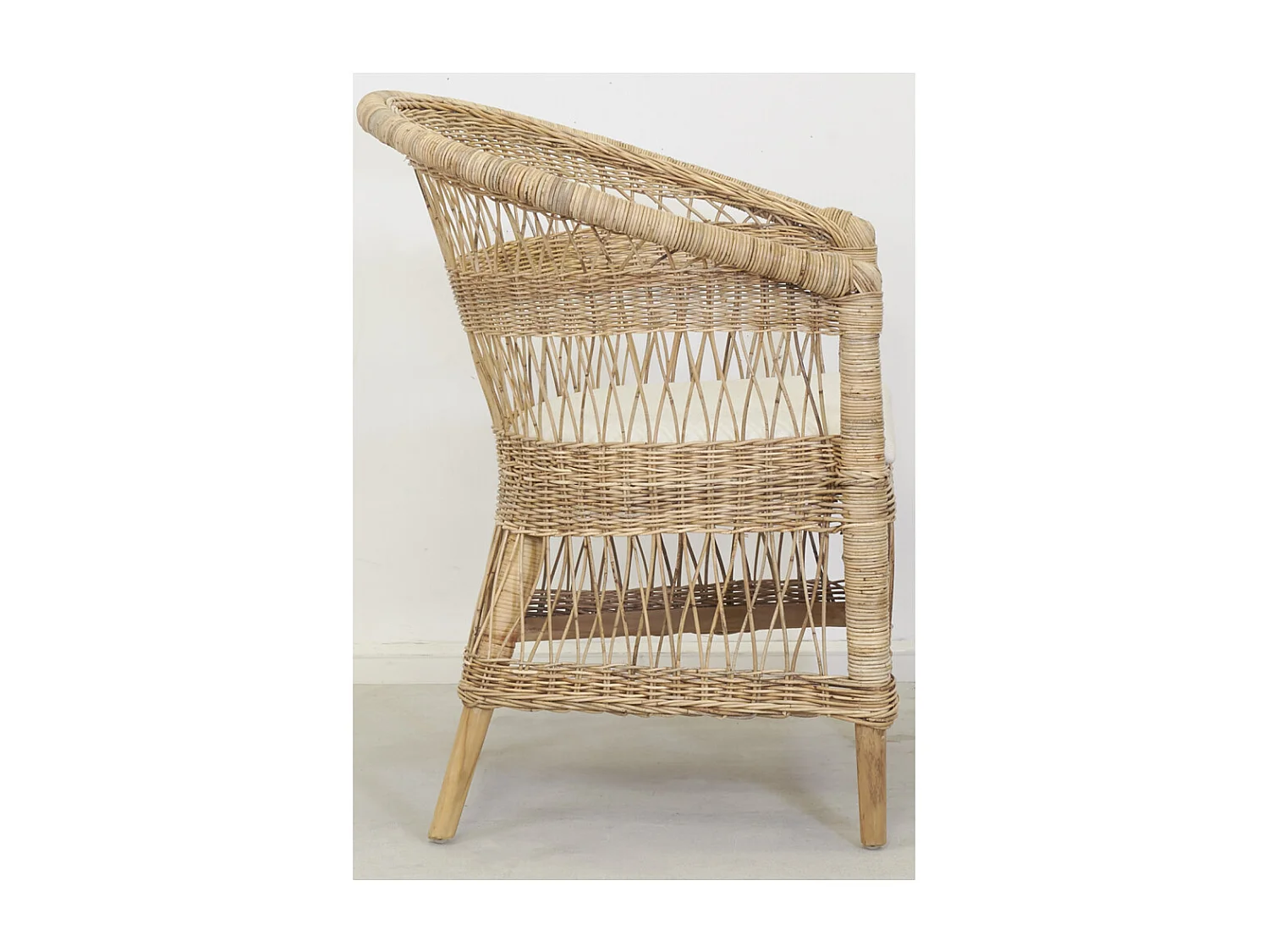 Fauteuil malawi en poelet et teck - outdoor