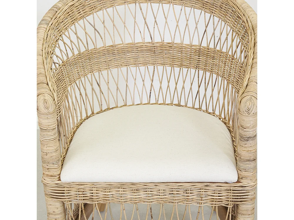 Fauteuil malawi en poelet et teck - outdoor