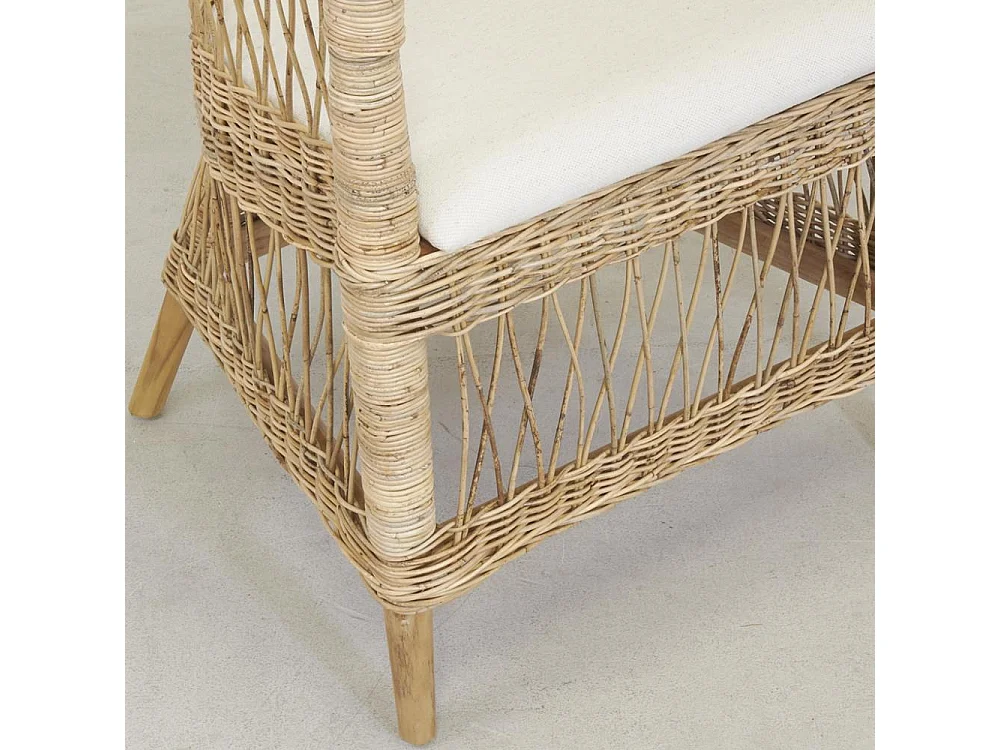 Fauteuil malawi en poelet et teck - outdoor