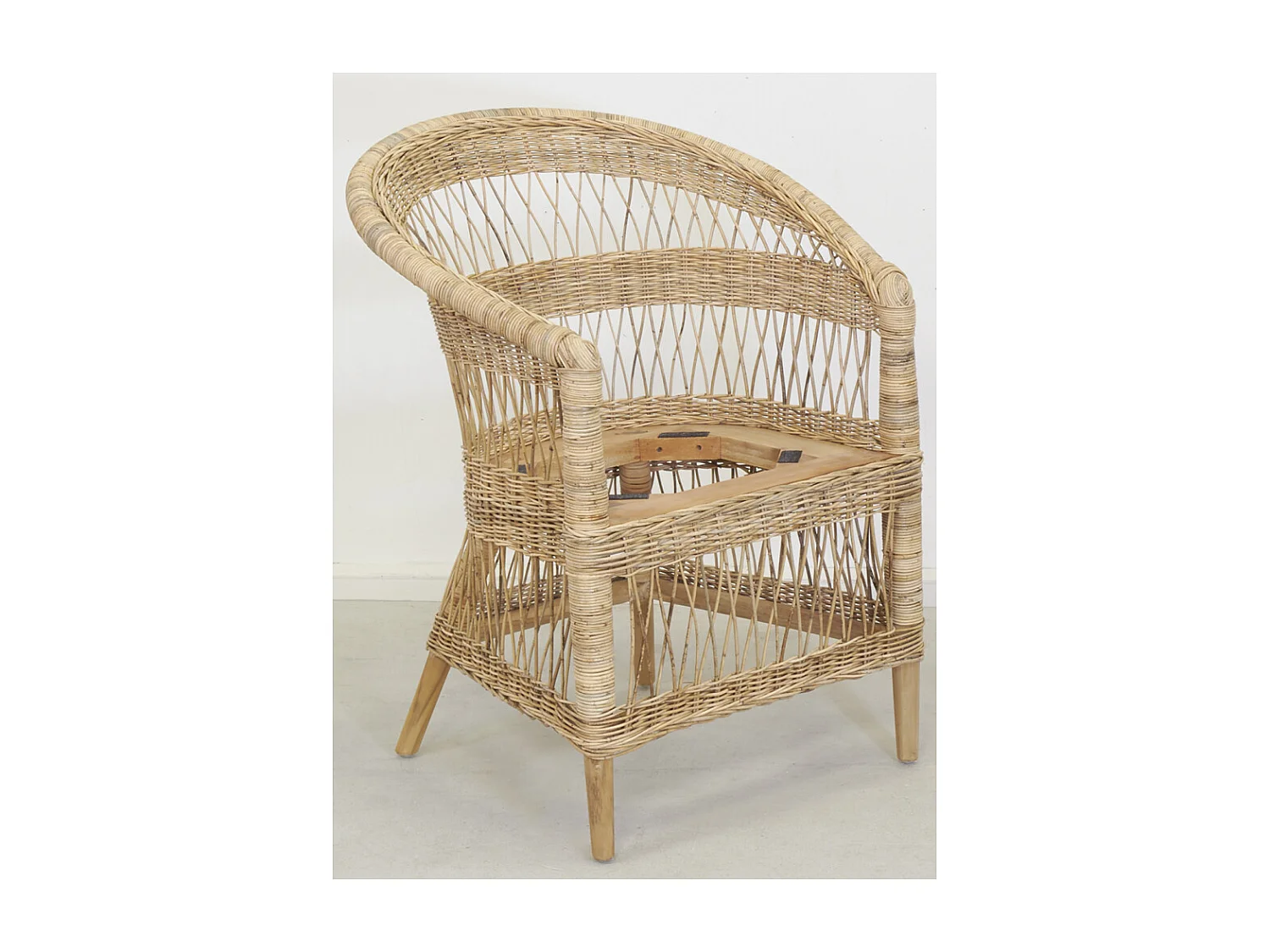 Fauteuil malawi en poelet et teck - outdoor