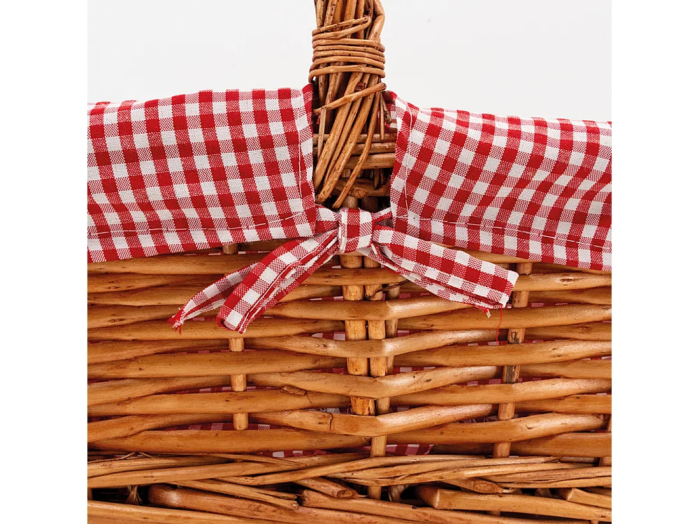 Panier rectangulaire en osier fendu "Campagne Chic"