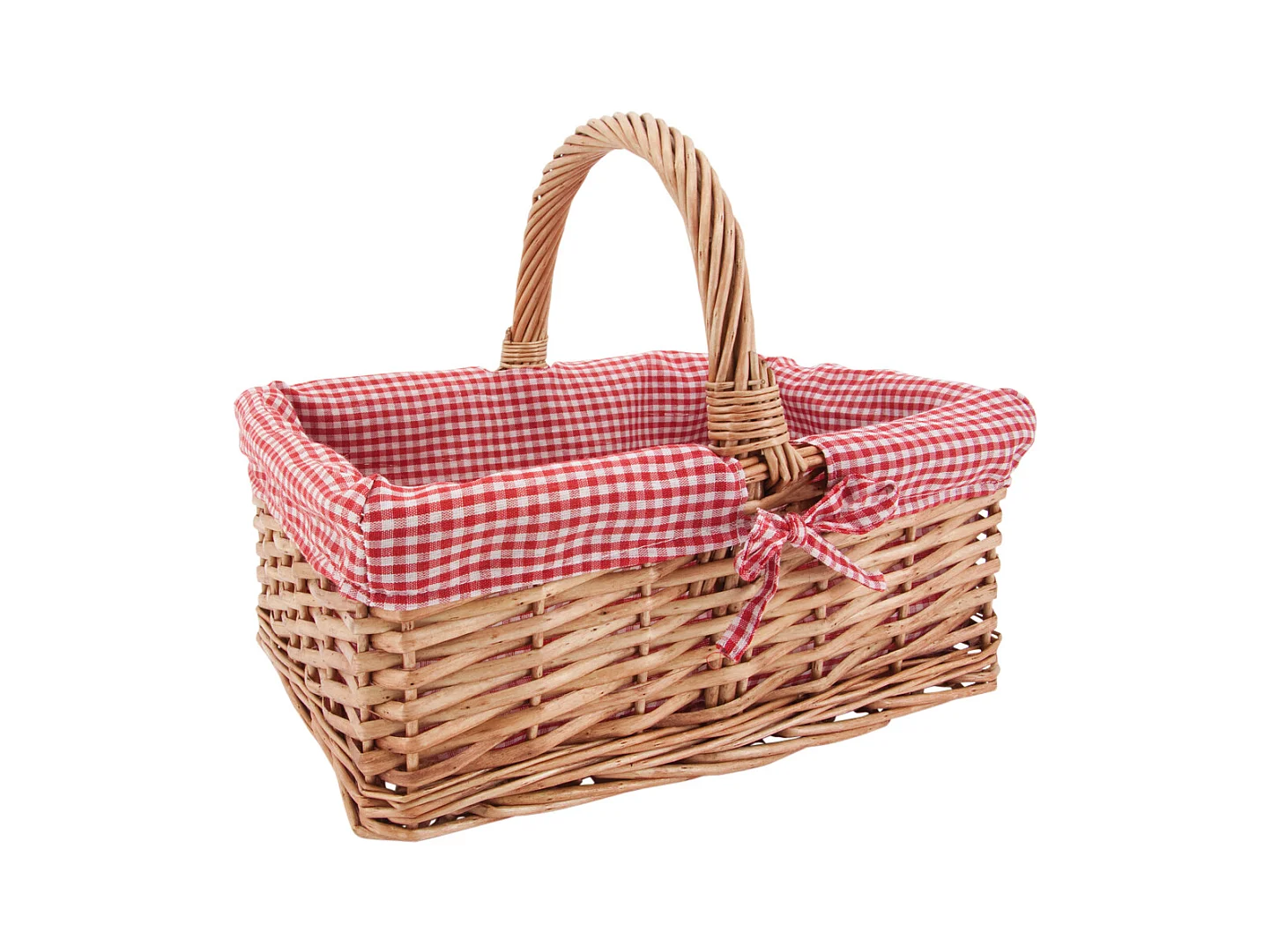 Panier rectangulaire en osier fendu "Campagne Chic"