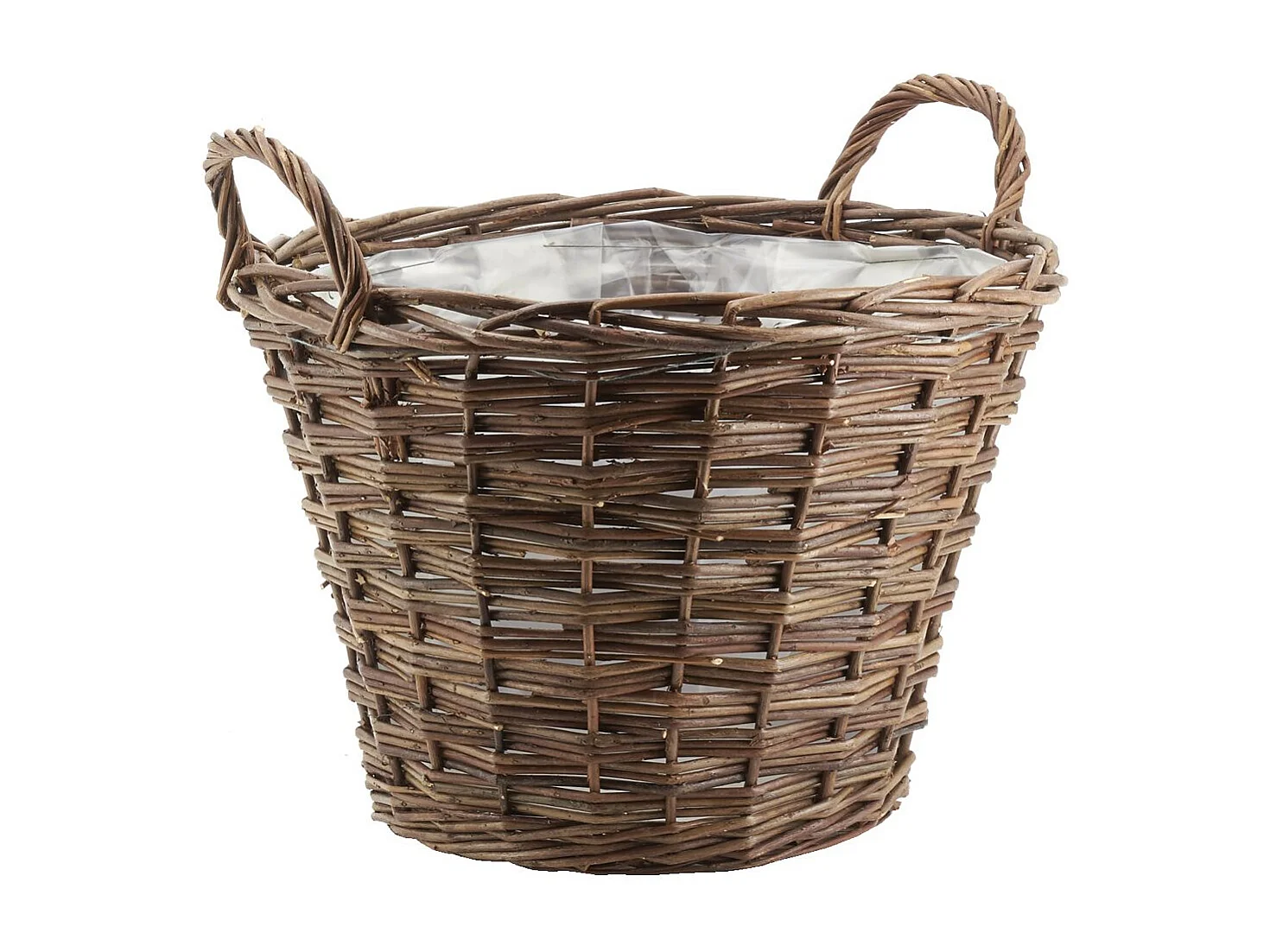 Corbeille ronde en osier brut 3 brins