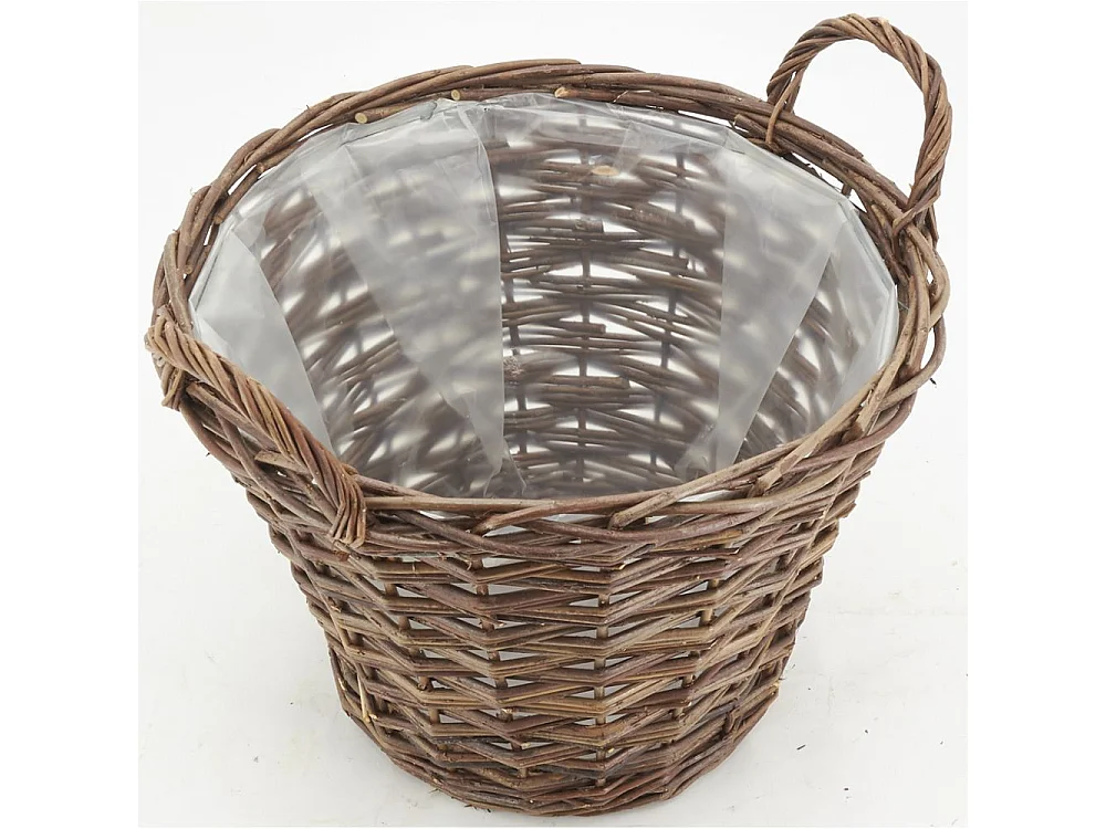 Corbeille ronde en osier brut 3 brins
