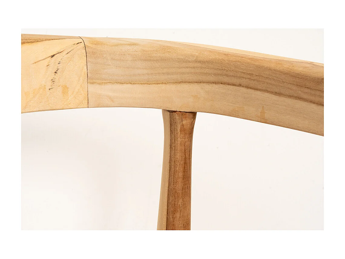 Fauteuil en teck naturel et jute