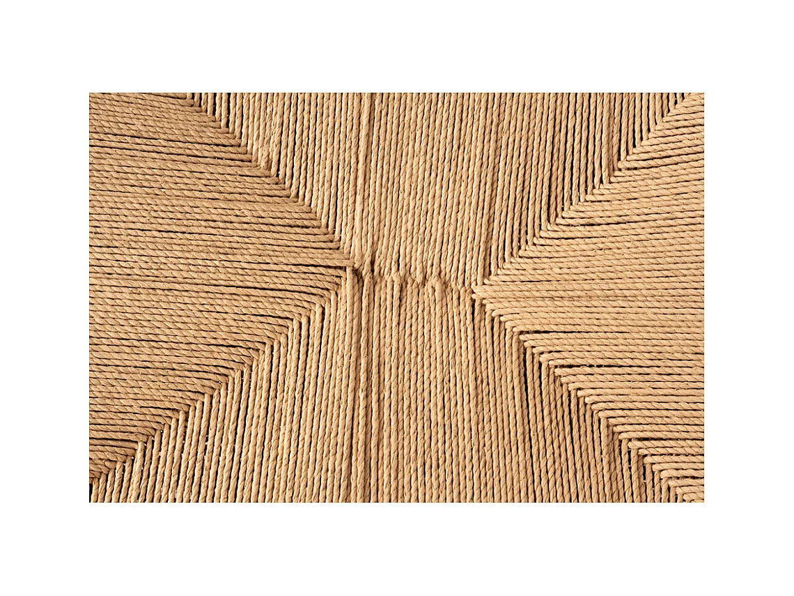 Fauteuil en teck naturel et jute