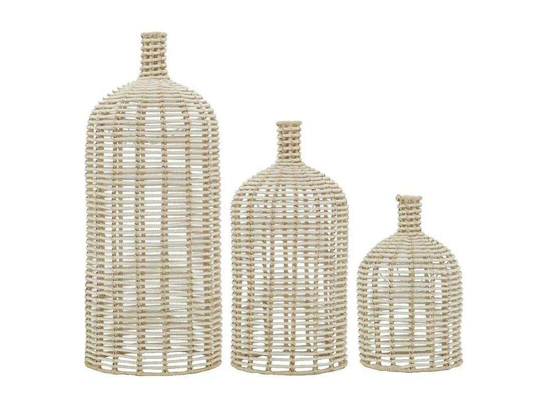 Grand abat-jour en corde