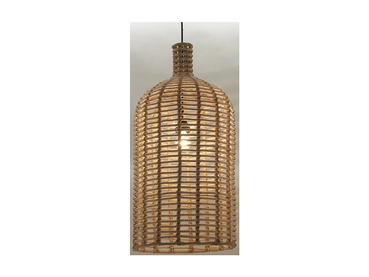 Grand abat-jour en corde