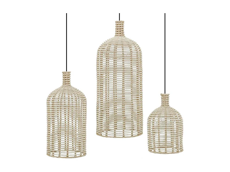 Grand abat-jour en corde