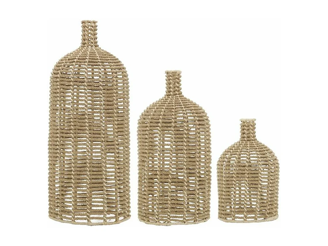 Grand abat-jour en corde