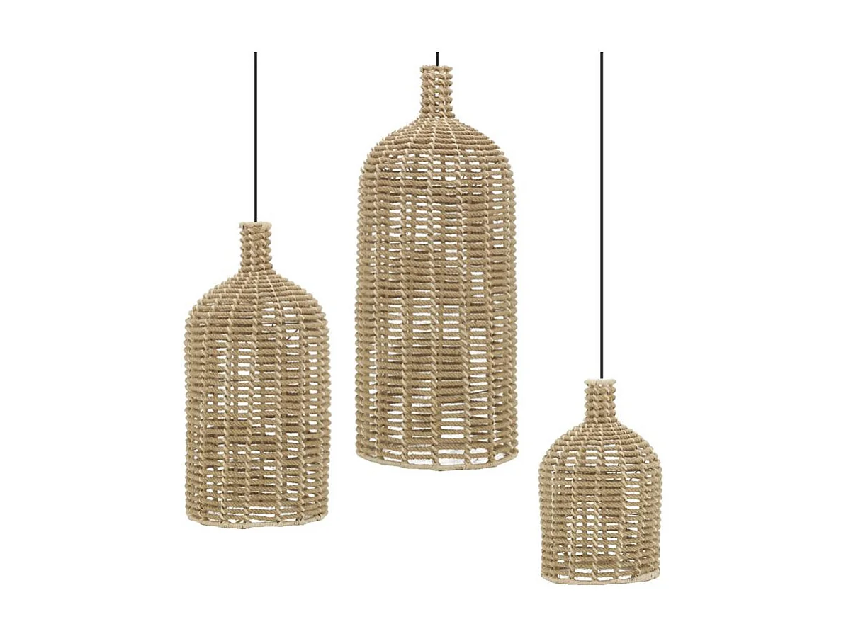 Grand abat-jour en corde