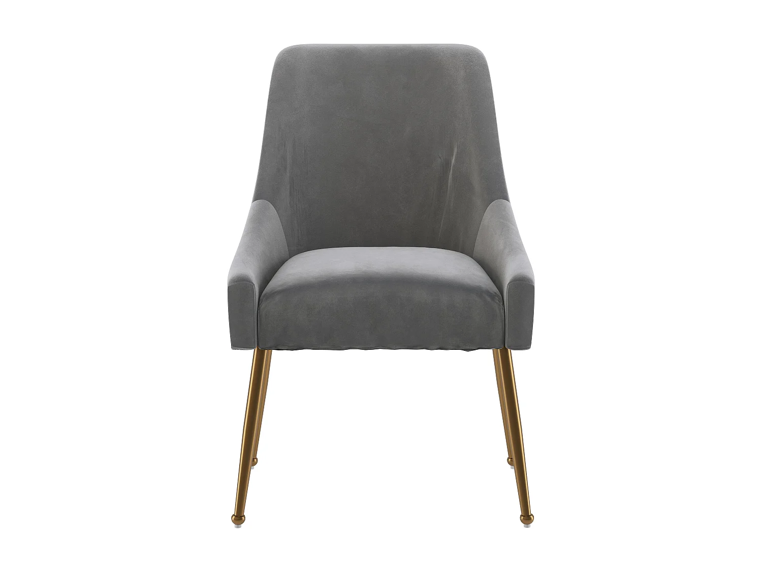 Daphne | Juego de 2 sillas con reposabrazos de terciopelo y metal Gris