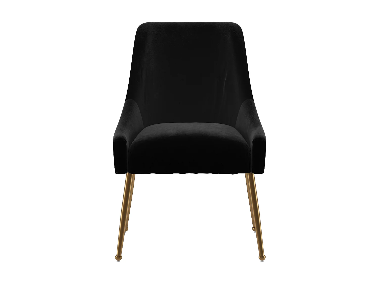 Daphne | Lot de 2 chaises avec accoudoirs en velours et métal noir