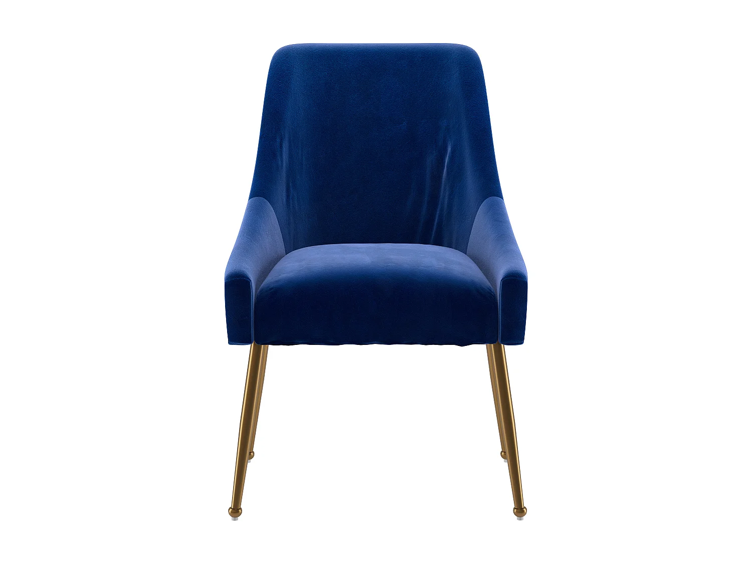 Daphne | Set van 2 stoelen met armleuningen van fluweel & metall Blauw