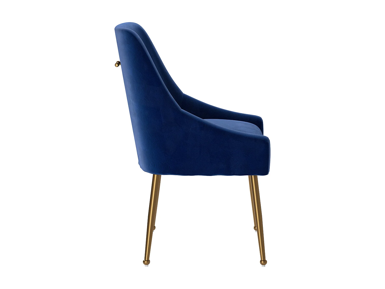 Daphne | Set van 2 stoelen met armleuningen van fluweel & metall Blauw
