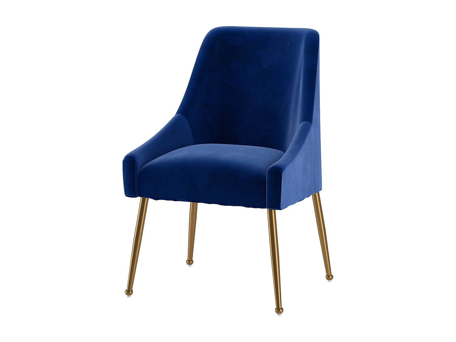 Daphne | Set van 2 stoelen met armleuningen van fluweel & metall Blauw