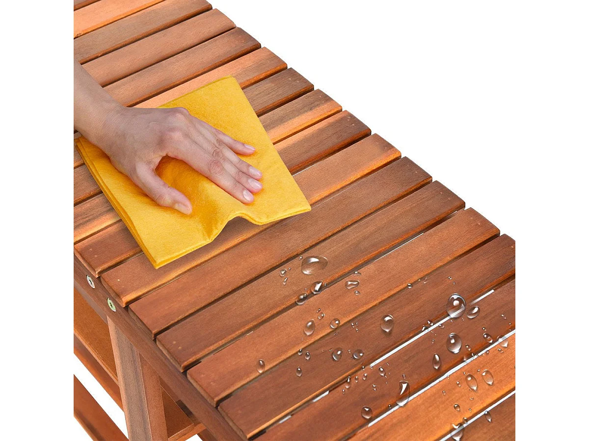 Meuble à Chaussures en Bois d'Acacia Étagère Banc à Chaussures 3 Niveaux Conception à Lattes Charge 160KG 87x28x45CM