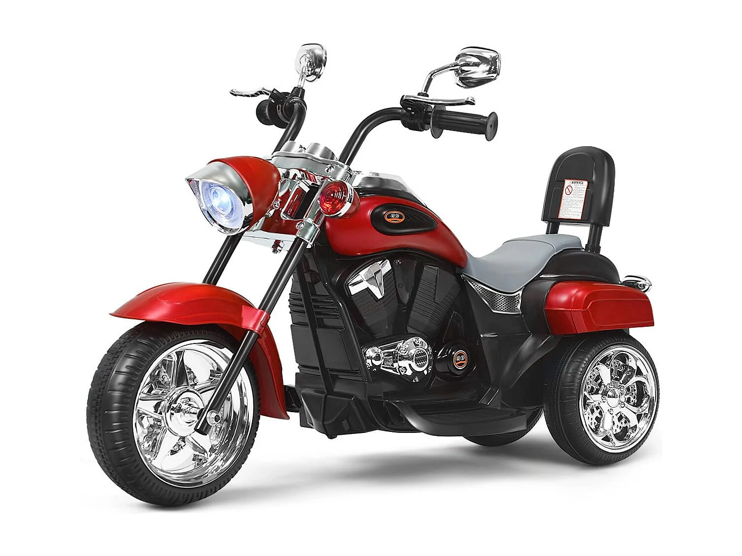 Chopper-Style Motorrad Elektromotorrad Kindermotorrad Motorrad 91 x 48 x 64 cm Rot + Schwarz