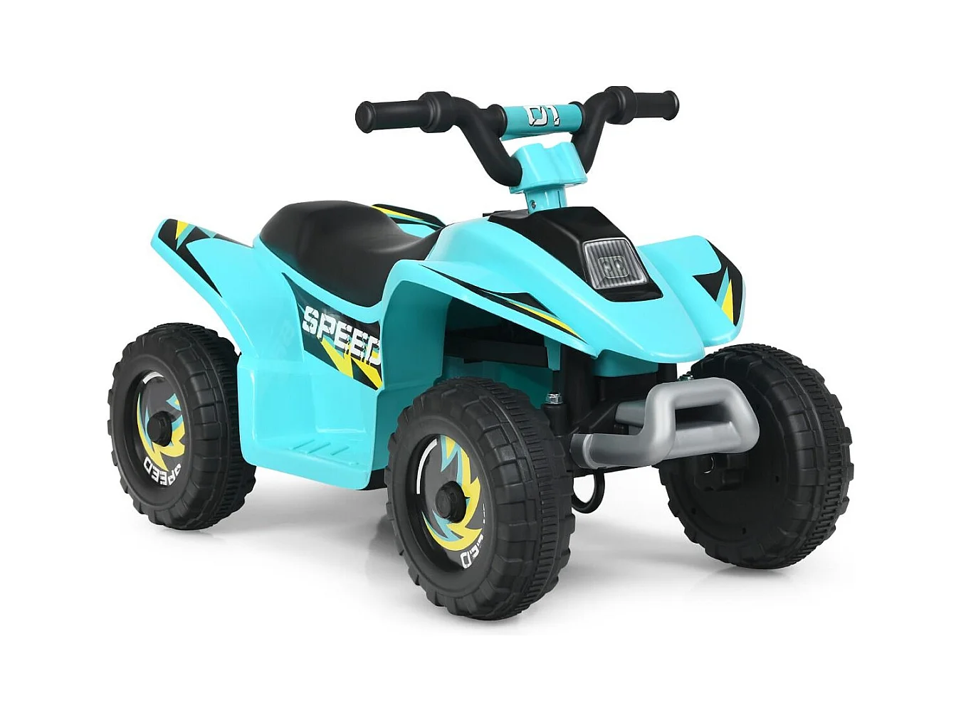 Quad cavalcabile alimentato a batteria 6V con velocità massima 4,6 km/h, Mini quad ATV per bambini Blu