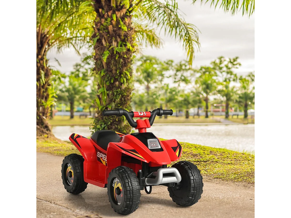 Quad Buggy Electrique pour Enfant 6 V 4,5 Km-H MAX Voiture pour Enfants de 3 Ans+ Rouge