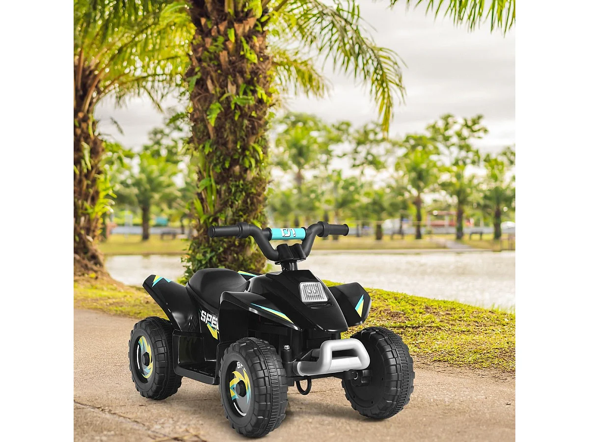 Quad Buggy Electrique pour Enfant 6 V 4,5 Km-H MAX Voiture pour Enfants de 3 Ans+ Noir