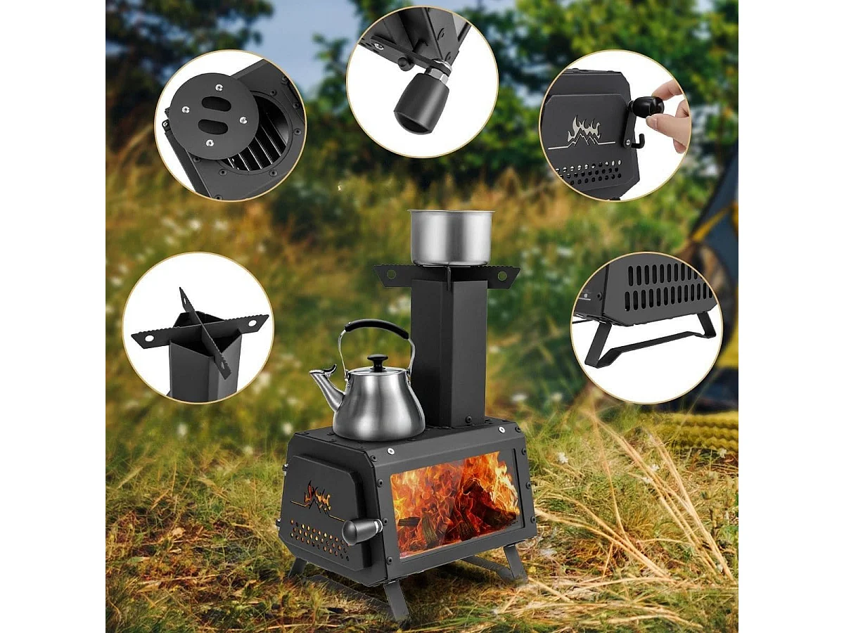 Mini-réchaud de camping Réchaud de camping portable de type « fusée »