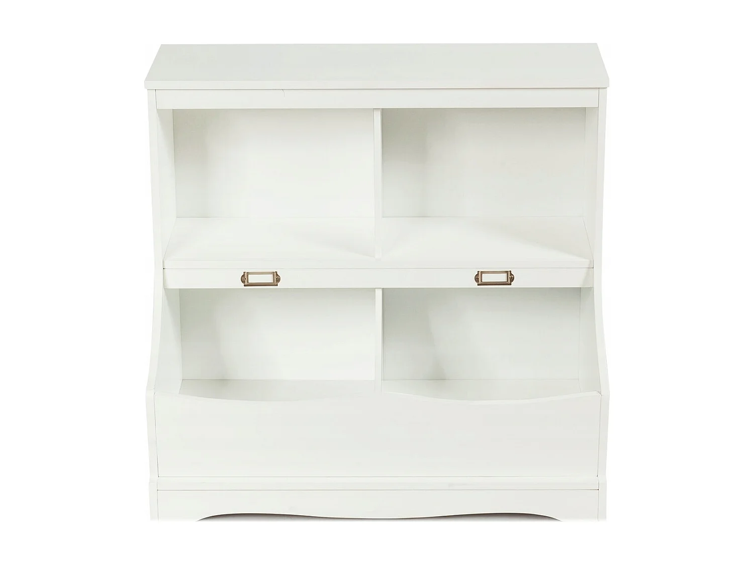 Kinderregal mit 4 Fächern Spielzeugregal Bücherregal für Kinder 67 x 40 x 62 cm Weiß