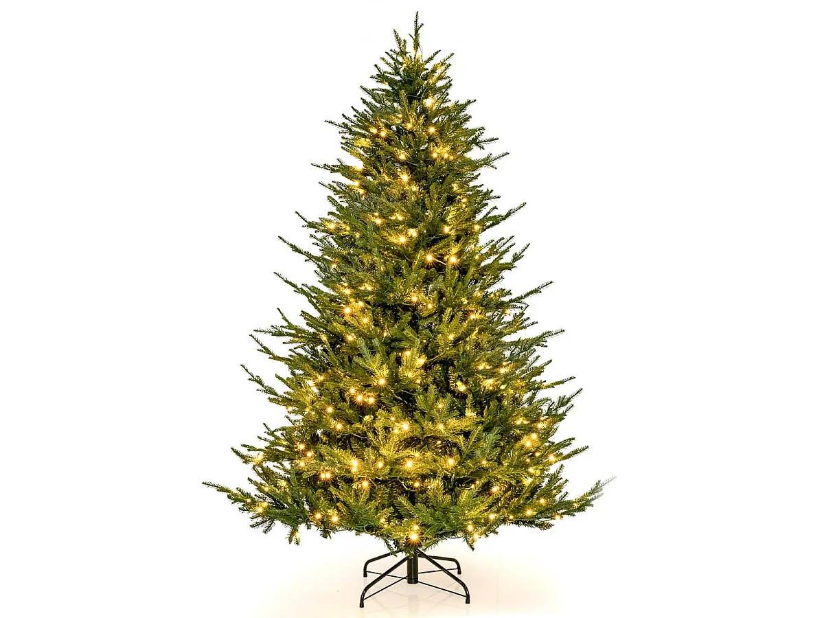 Albero di Natale artificiale con luci a LED, 183 cm