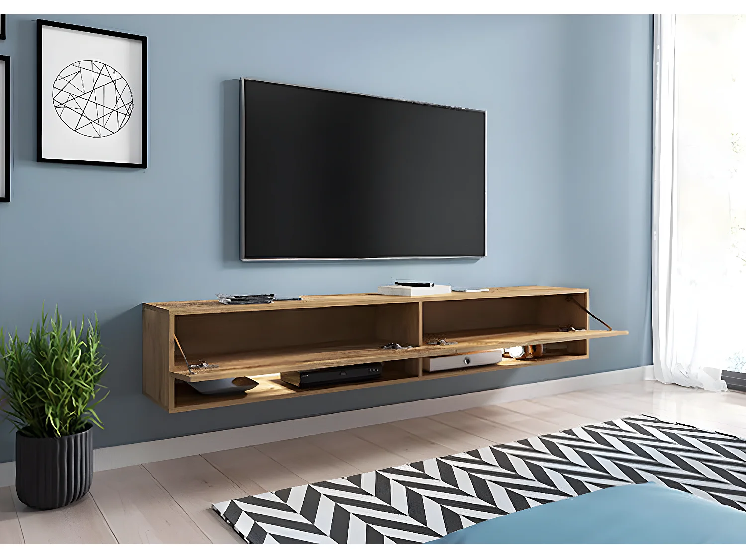 LOWBOARD A Eiche Wotan 180 cm / 32 cm / 30 cm