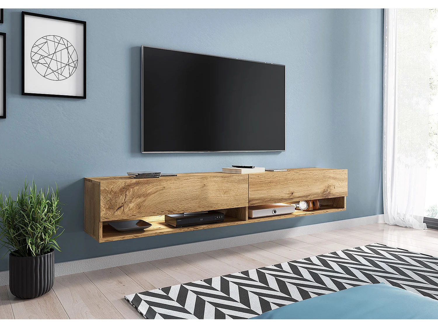 LOWBOARD A Eiche Wotan 180 cm / 32 cm / 30 cm